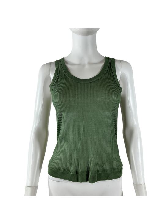 Lemaire Tops - Lemaire Ribbed Green Scoop Neck Tank Top Size S